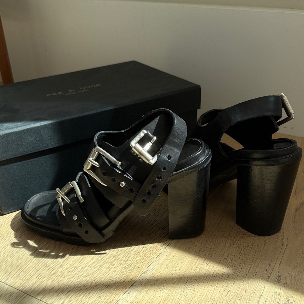 Rag & Bone Black Chunky heels